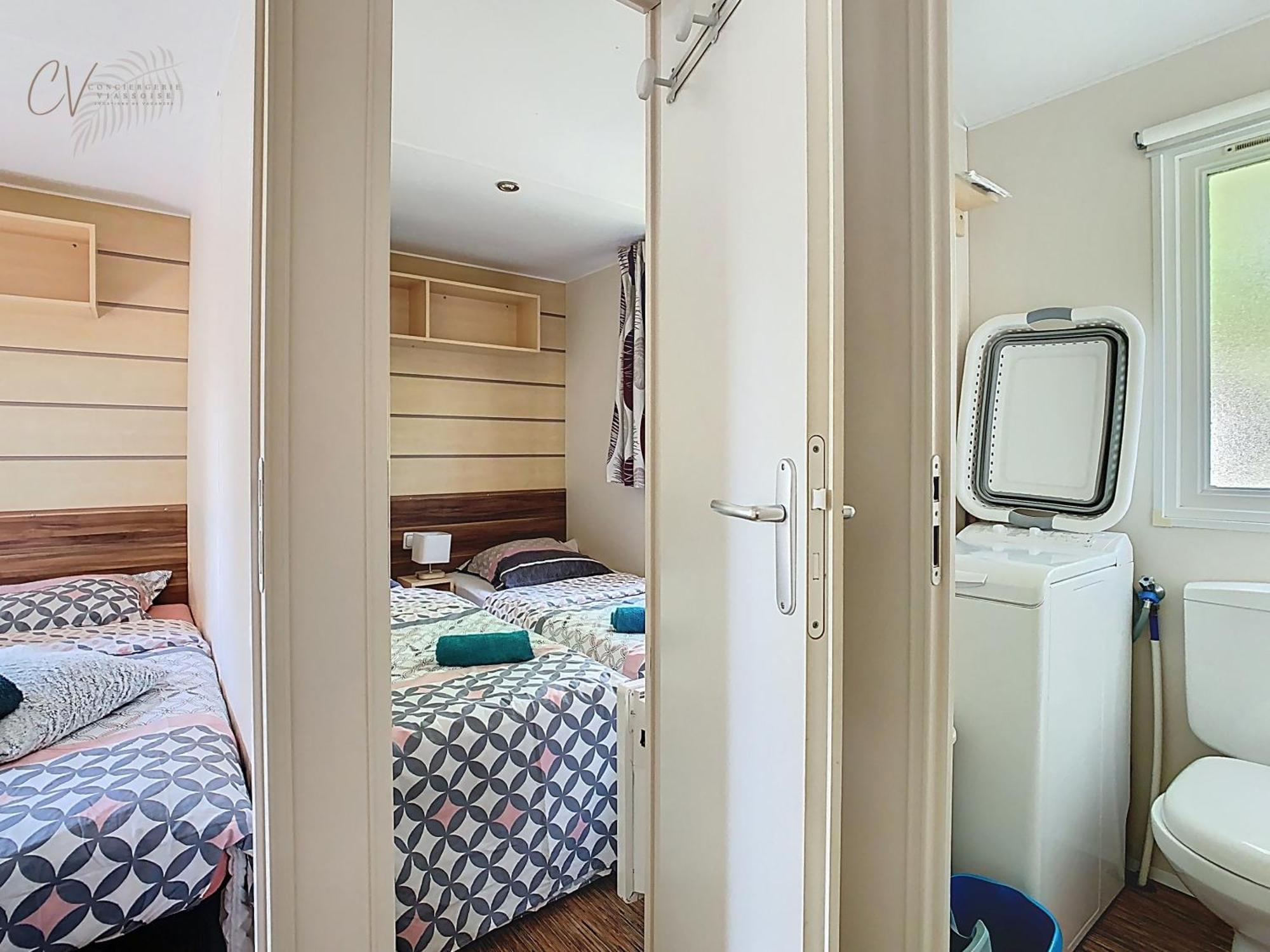 Grand Mobil Home 3Chbr 2Sdb Camping La Carabasse Vias Extérieur photo