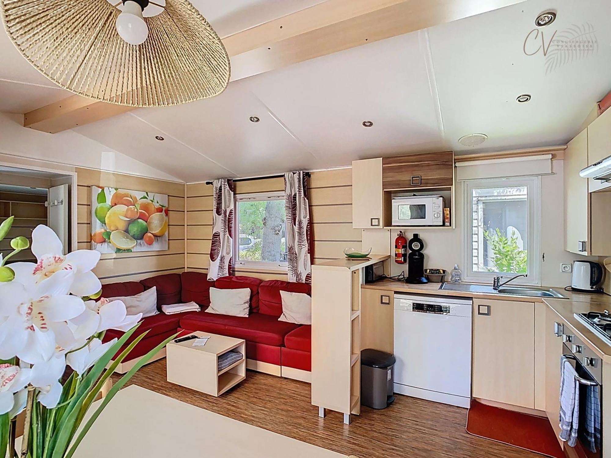 Grand Mobil Home 3Chbr 2Sdb Camping La Carabasse Vias Extérieur photo